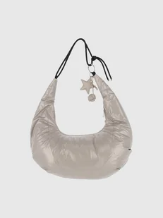 4F Torba hobo na ramię - beżowa Uniwersalny - Torebki damskie - miniaturka - grafika 1