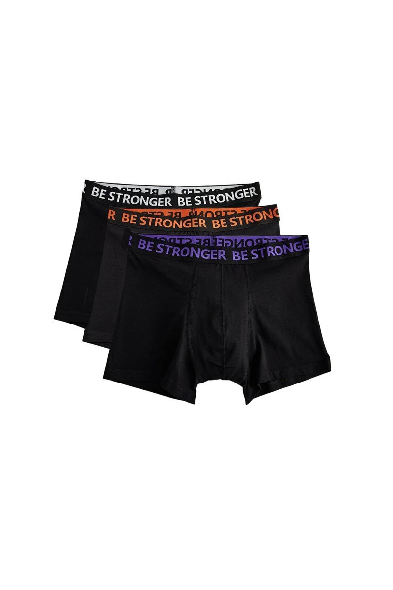 KOTON CZARNE BOKSERKI MĘSKIE Z NAPISEM NA GUMIE 3 PACK M 5DA