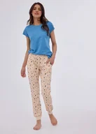 Piżamy damskie - SPODNIE CORNETTE PD-909/03 (kolor beż, rozmiar M) - miniaturka - grafika 1