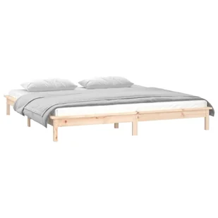 Lumarko Rama łóżka z LED, 135x190 cm, podwójna, lite drewno - Łóżka - miniaturka - grafika 6