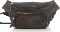 Nerki - Belveder Saszetka biodrowa męska skórzana czarna BL03 - miniaturka - grafika 1