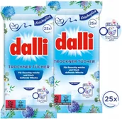 Środki do prania - DALLI Mokre Chusteczki Zapachowe do Suszarki na Pranie Zmiękczające 2x25szt - miniaturka - grafika 1