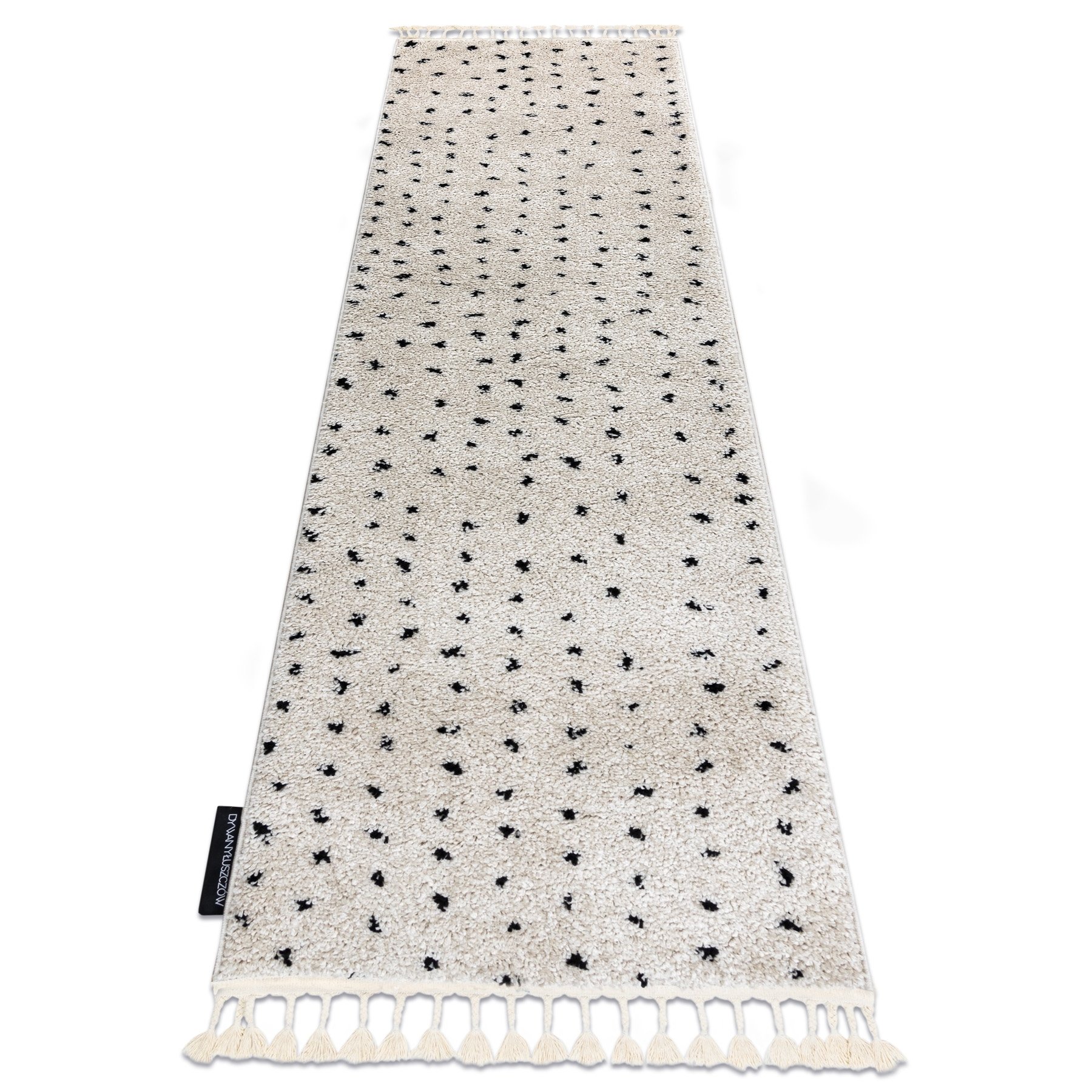Dywan, Chodnik BERBER SYLA B752 kropki krem - do kuchni, przedpokoju, na korytarz beżowy 60x250 cm