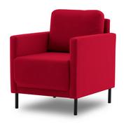 Fotele - Fotel welurowy do salonu, Laya 55, 70x94x90 cm, czerwony - miniaturka - grafika 1