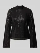 Bluzki damskie - Bluzka z długim rękawem i stójką model ‘PALLI’ - miniaturka - grafika 1