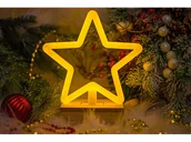 Ozdoby bożonarodzeniowe - Neon FOREVER TF1 Wood Stand LED Gwiazda Biała ciepła FLNW04 - miniaturka - grafika 1