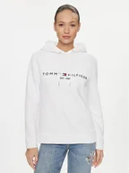 Bluzy damskie - Tommy Hilfiger Bluza Heritage WW0WW31998 Biały Regular Fit - miniaturka - grafika 1