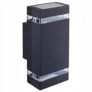 LVT Lampa elewacyjna - kinkiet ogrodowy - oprawa zewnętrzna GU10 LED Hana kwadrat - Czarna OO1250 - Lampy ogrodowe - miniaturka - grafika 1
