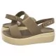 Sandały damskie - Sandały Brooklyn Low Wedge W Khaki/Bone 206453-2YI (CR199-e) Crocs - grafika 1