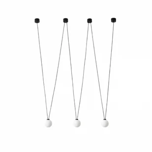 Orlicki Design LAMPA wisząca Movo III loftowa OPRAWA szklany ZWIS kule balls czarne białe Movo III - Lampy sufitowe - miniaturka - grafika 1