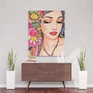 Malowanie po numerach - Malowanie po numerach - Dziewczyna z portretu 50x40 cm - miniaturka - grafika 1