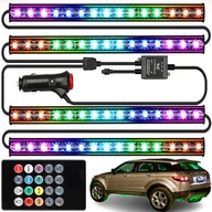 Akcesoria motoryzacyjne - Oświetlenie 12 Led Do Samochodu Auta Listwa Taśma - miniaturka - grafika 1