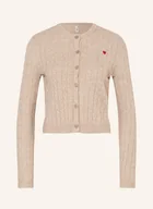 Swetry damskie - Only Kardigan beige - miniaturka - grafika 1