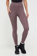 Legginsy - Columbia legginsy sportowe Boundless Trek damskie kolor fioletowy gładkie - miniaturka - grafika 1
