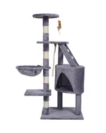 Drapaki dla kotów - KATIDO Wysoki drapak dla kota 118 cm szaro-niebieski - miniaturka - grafika 1