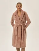 Bielizna nocna - Szlafrok damski Janiel - brudny róż S - miniaturka - grafika 1