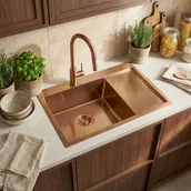 Zlewozmywaki - REA Fin Miedź szczotkowana Zlewozmywak stalowy - miniaturka - grafika 1