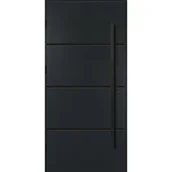 Drzwi zewnętrzne - Drzwi zewnętrzne stalowe wejściowe Unico antracytowe 90 prawe OK Doors Trendline - miniaturka - grafika 1