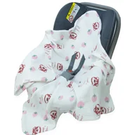 Otulacze - OTULACZ DO FOTELIKA NOSIDEŁKA MUŚLINOWY BEZ WYPEŁNIENIA LETNI Kerstin - miniaturka - grafika 1