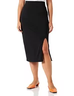 Spódnice - Vila Damska spódnica ołówkowa Evoked by Viborneo Hw Midi Skirt/Su/Cur-Noos, czarny, 48 duże rozmiary - miniaturka - grafika 1