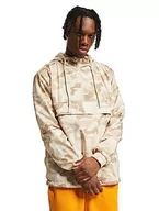 Kurtki męskie - Urban Classics Męska kurtka Camouflage Windbreaker Camo Pull-Over Jacket kurtka przejściowa z kapturem, Sandcamo, L - miniaturka - grafika 1