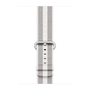 Apple Pasek nylonowy w kolorze białym (prążki) do koperty 42mm / 44mm / 45mm / 46mm / 49mm - rozmiar M/L - Akcesoria do smartwatchy - miniaturka - grafika 1