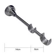 Akcesoria do wystroju okien - Wspornik podwójny 25/19 mm Barok nikiel - miniaturka - grafika 1