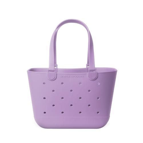 Simple Modern Torba plażowa z gumy, Purple Breeze, l