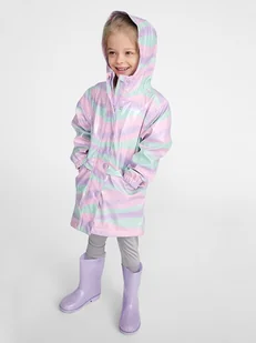 COOL CLUB Płaszcz przeciwdeszczowy w kolorze fioletowo-turkusowym - Płaszcze damskie - miniaturka - grafika 1