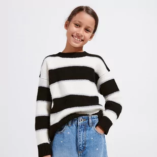 Reserved - Dzianinowy sweter w paski - Wielobarwny - Swetry dla dziewczynek - miniaturka - grafika 1