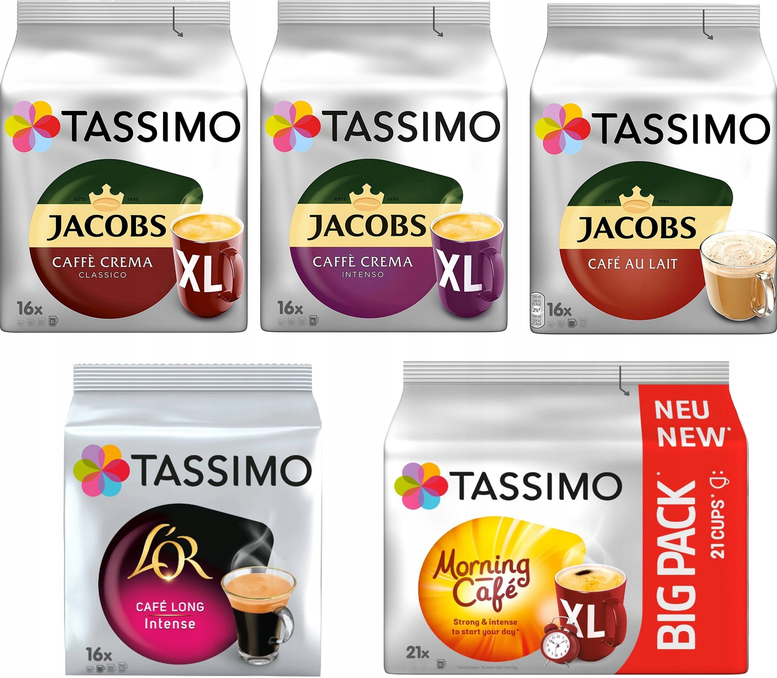Kapsułki Tassimo Jacobs Zestaw Crema XL 85szt