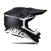 Kaski motocyklowe - Kask Cross Raven Airborne Evo Czarny/Złamany BiałyM - miniaturka - grafika 1