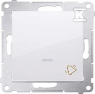 Wyłączniki światła i elektryczne - Kontakt KONTAKT_SIMON Przycisk zwierny dzwonek z podświetleniem SIMON 54 Biały DD1AL.01/11 - miniaturka - grafika 1