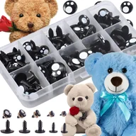 Prace ręczne dla dzieci - Oczy Do Maskotek Zabawek Bezpieczne Zestaw 100Szt Oczka I Noski Etui 6-12Mm - miniaturka - grafika 1