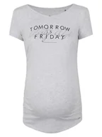 Koszulki i topy damskie - Damski t-shirt ciążowy z nadrukiem szary Bellybutton Maternity, r.XXL - miniaturka - grafika 1