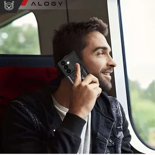 Etui do Samsung Galaxy S24 pancerne Slide Case Ring obudowa ochrona aparatu Camshield Alogy czarne + Szkło - Części i akcesoria do laptopów - miniaturka - grafika 10