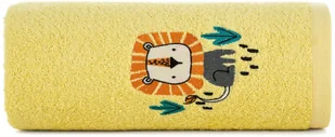 Ręcznikmyjka Baby69 1521cm żółta bawełna 350g/m z lwem - Okrycia kąpielowe dla dzieci - miniaturka - grafika 1