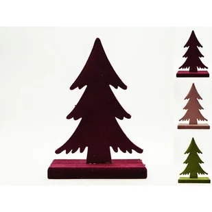 Figurka drewniana flokowana Choinka 26 cm - Ozdoby bożonarodzeniowe - miniaturka - grafika 1