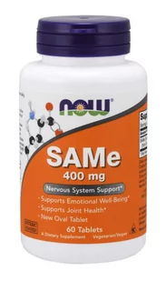 Now Foods Foods SAMe - S-Adenozylo L-Metionina 400 mg (60 tabl.) - Aminokwasy - miniaturka - grafika 1