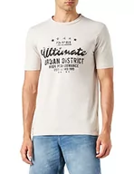 Koszulki męskie - Koton Koszulka męska Varsity z okrągłym dekoltem i krótkim rękawem, beżowy (050), S - miniaturka - grafika 1