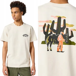 Wrangler GRAPHIC TEE White BIAŁA BAWEŁNIANA KOSZULKA T-SHIRT NADRUK M - Koszulki męskie - miniaturka - grafika 1