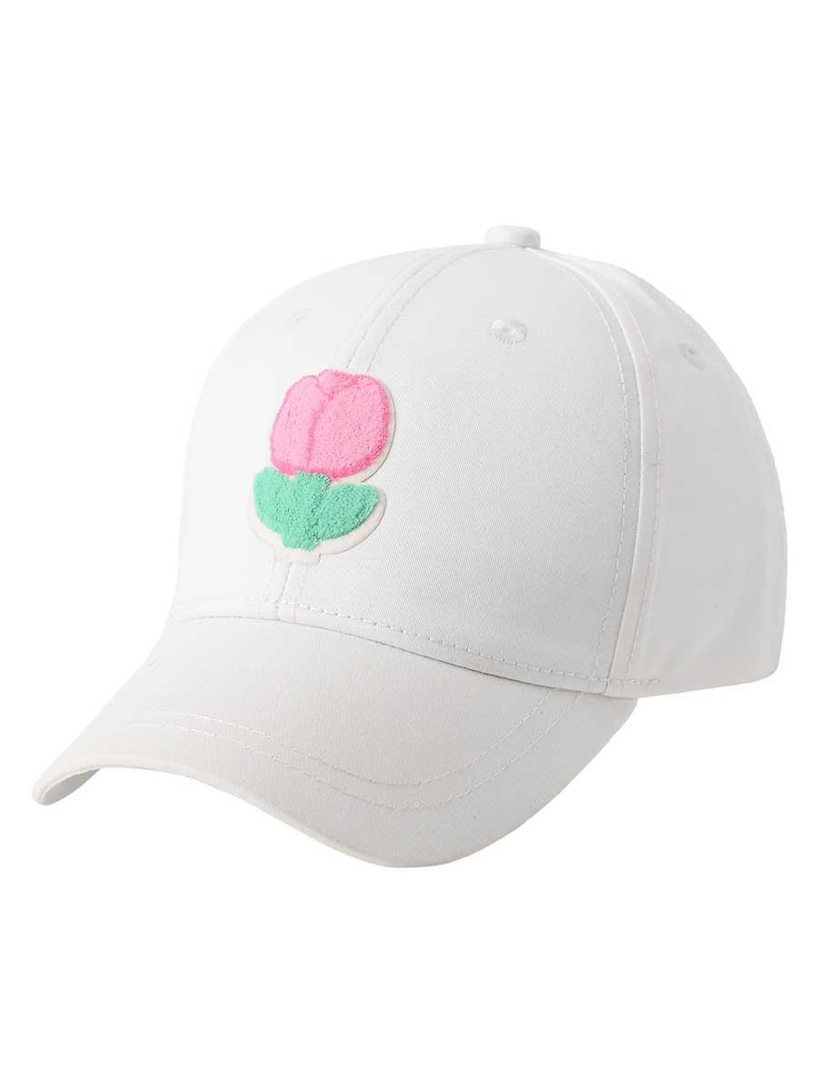 Dziewczęca czapka z daszkiem Tulip biała Be Snazzy r.52/54