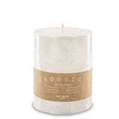 Świece - Pl Biały Świeca Rustic Metalic Walec Średni Fi9 - miniaturka - grafika 1