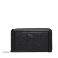 Portfele - Portfel damski Pepe Jeans Code Wallet PL0700001 Czarny - miniaturka - grafika 1