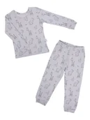 Piżamy chłopięce - Chłopięca piżama z dł.rękawem zwierzęta szara Nicol r.104 - miniaturka - grafika 1