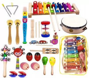 Lt289 Instrumenty Drewniane Cymbałki Torba Flet Xl - Instrumenty muzyczne dla dzieci - miniaturka - grafika 1