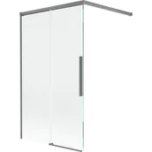 Parawany nawannowe - Mexen Rox parawan nawannowy 2-skrzydłowy rozsuwany 100 x 150 cm, transparent, gun metal - 8C9-100-003-95-00 - miniaturka - grafika 1