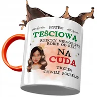 Kubki - Kubek Pomarańczowy dla Teściowej Teściuni Prezent z Nadrukiem ze Zdjęciem + Opakowanie na prezent (wzór 02) - miniaturka - grafika 1