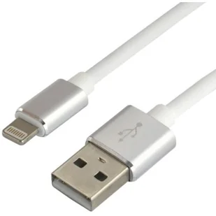 Apple everActive Kabel przewód silikonowy USB Lightning everActive CBS-1.5IW 1.5m z obsługą szybkiego ładowania do 2.4A biały - Kable USB - miniaturka - grafika 1