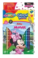 Przybory szkolne - Kredki ołówkowe trójkątne Colorino Kids 13 kolorów 12 sztuk z temperówką Minnie - PATIO - miniaturka - grafika 1